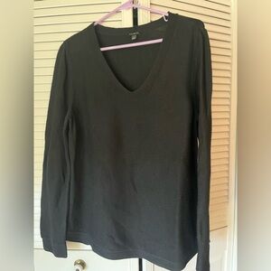 Talbots Black Long Sleeve V-Neck Top